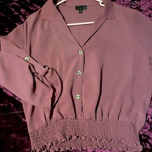 Light blush color button down